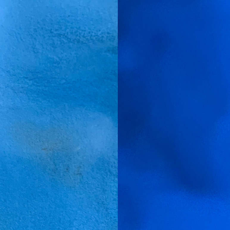 An image showing blue glow in the dark powder plain and glowing.