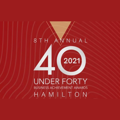 8th Annual 40 under Forty Hamilton Business Achievement awards logo