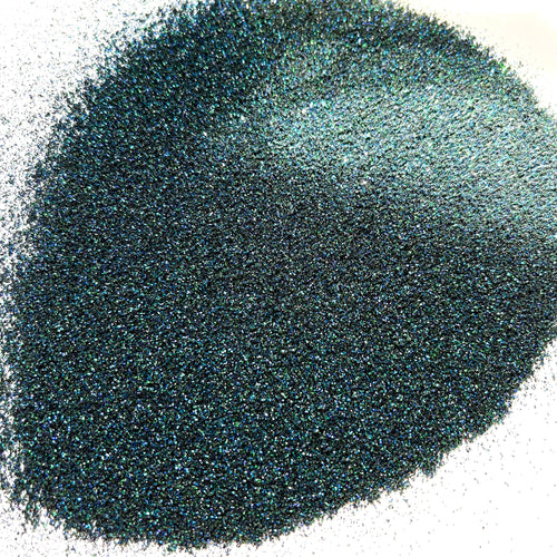 A dark extra fine glitter mix on a white background.