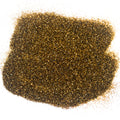 A pile of brown, extra fine glitter spread out on a surface.