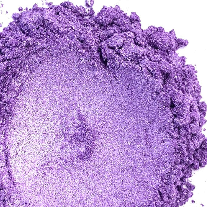 A close-up image of purple mica powder.