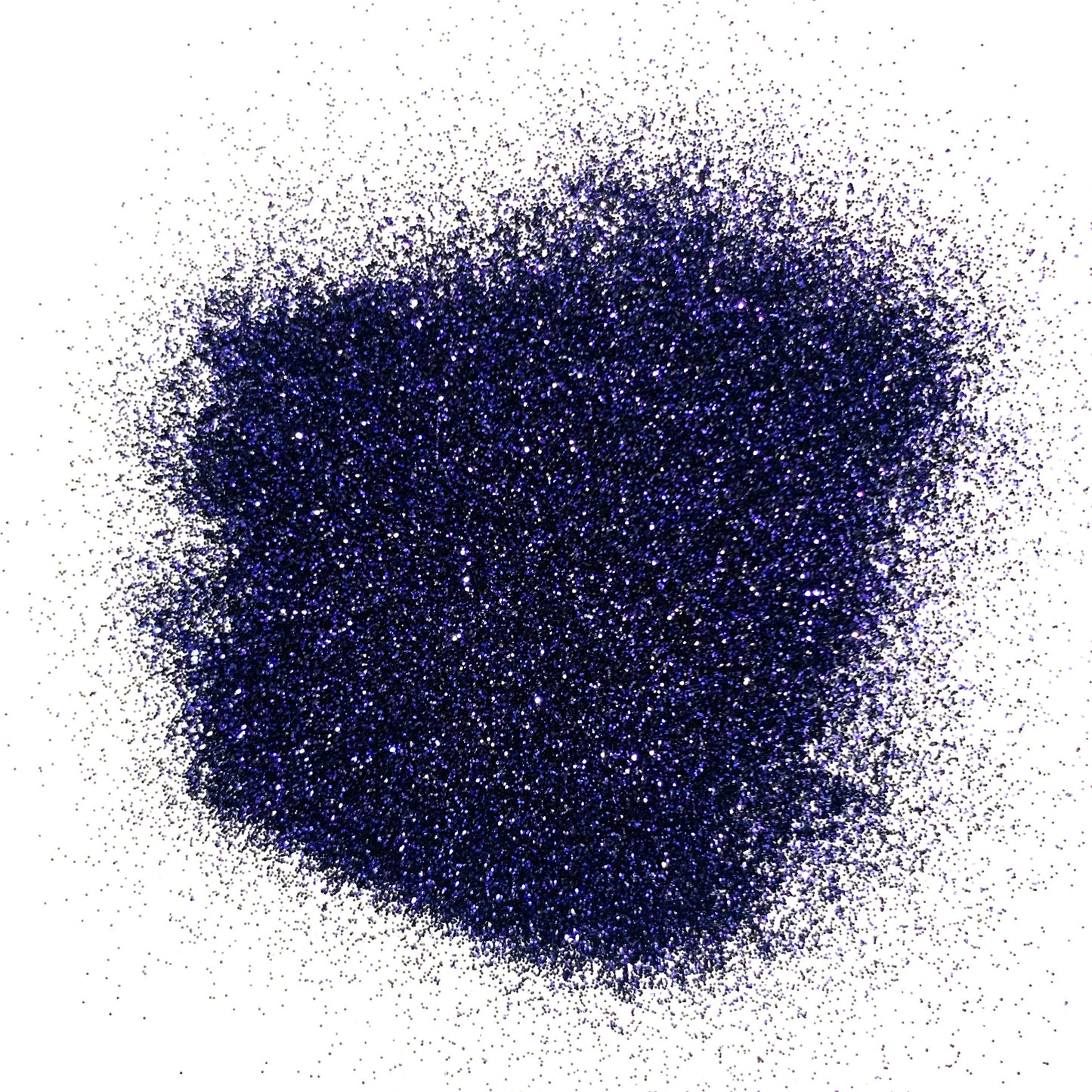 A pile of navy blue colored polyester glitter.