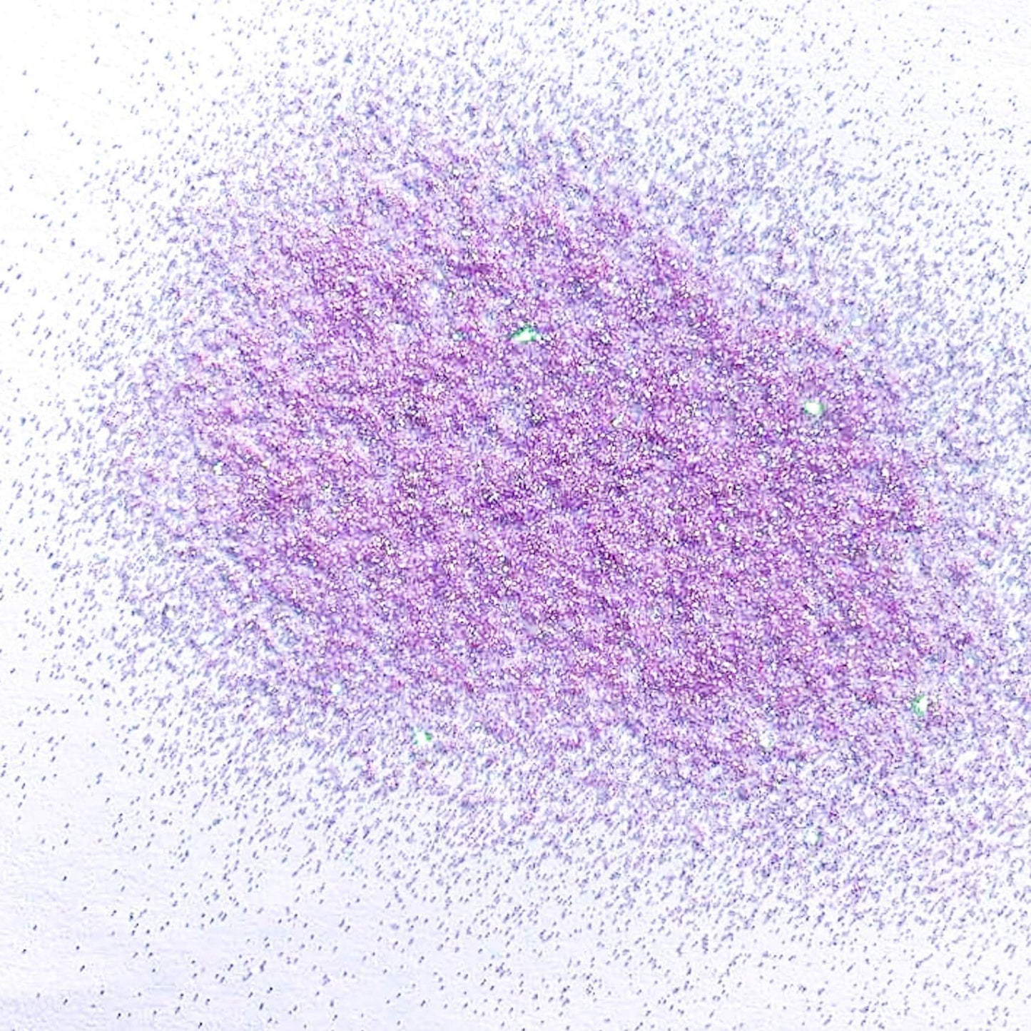 A light purple extra fine glitter on a white background.